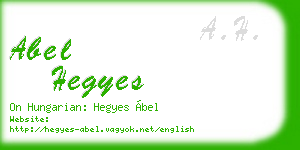 abel hegyes business card
